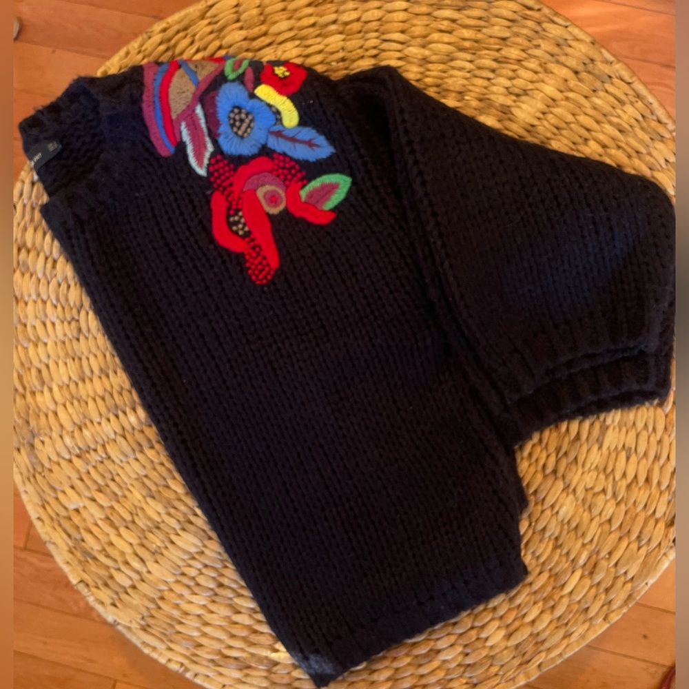 Zara Floral Embroidered Sweater - Picture 2 of 5